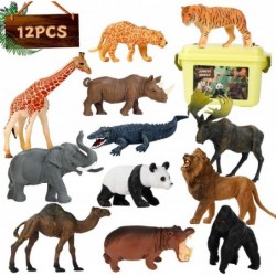 Safari Animal Figures 12PCS Jungle Zoo Animals Toys Realistic Wildlife Plastic African Animals Playset Learning Educational T...