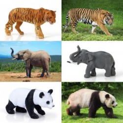 Safari Animal Figures 12PCS Jungle Zoo Animals Toys Realistic Wildlife Plastic African Animals Playset Learning Educational T...