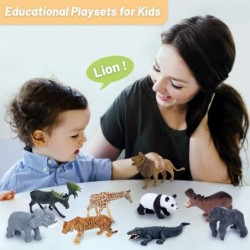 Safari Animal Figures 12PCS Jungle Zoo Animals Toys Realistic Wildlife Plastic African Animals Playset Learning Educational T...