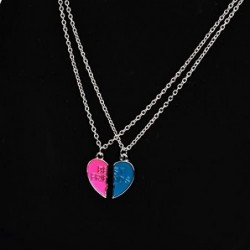 Best Friend Necklaces Alloy Engraved Broken Heart Friendship Pendants (2 Piece Set) for Girl and Boy $23.22 Kids' Dress-Up Ac...