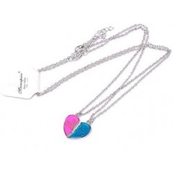 Best Friend Necklaces Alloy Engraved Broken Heart Friendship Pendants (2 Piece Set) for Girl and Boy $23.22 Kids' Dress-Up Ac...