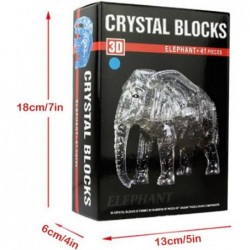 Novelty Creativity 3D Crystal Jigsaw Puzzle - Elephant (41Piece) $18.11 3-D Puzzles