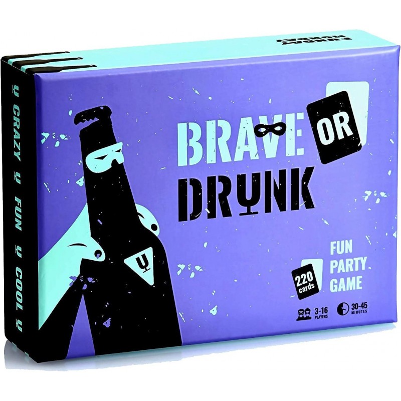 Party Game Brave Or Drunk - Dares Tasks and Tons of Fun - Drinking Games for Game Night Party and Funday Monday $45.93 Card G...