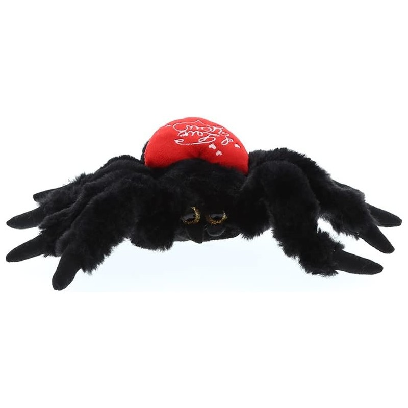 I Love You Black Spider Plush - Cute Stuffed Animal with Heart and with Name Personalization for Valentines Anniversary Roman...