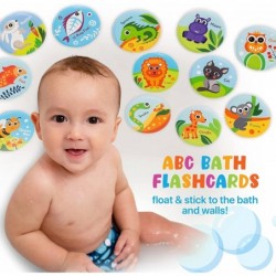 Floating Animals & Alphabet Flash Cards for Bathtub - Preschool Learning Toddler Flash Cards - Educational Bath Toys for 18 M...