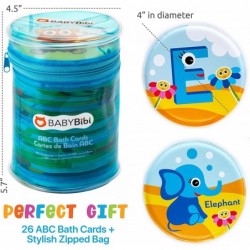 Floating Animals & Alphabet Flash Cards for Bathtub - Preschool Learning Toddler Flash Cards - Educational Bath Toys for 18 M...