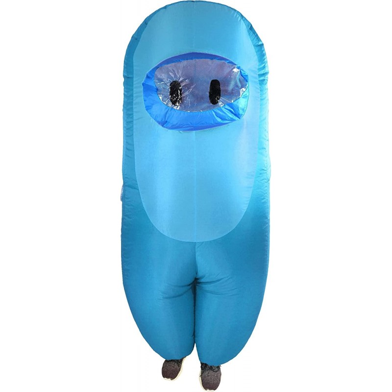 Kid's Cyan Amongst Us Sus Imposter Crewmate Killer Inflatable Costume $88.94 Kids' Costumes