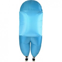 Kid's Cyan Amongst Us Sus Imposter Crewmate Killer Inflatable Costume $88.94 Kids' Costumes