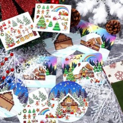 32 Pcs Winter Christmas Crafts Kits DIY Gingerbread Craft for Kids Make a Gingerbread House Stickers Gingerbread Man Stickers...