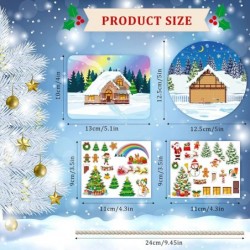 32 Pcs Winter Christmas Crafts Kits DIY Gingerbread Craft for Kids Make a Gingerbread House Stickers Gingerbread Man Stickers...