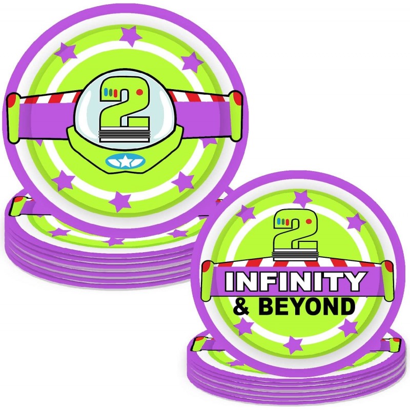 Two Infinity and Beyond Plates Buzz Birthday Party Decorations Light Inspired year Paper Plates Toy Inspired Story 2nd Birthd...