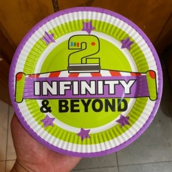 Two Infinity and Beyond Plates Buzz Birthday Party Decorations Light Inspired year Paper Plates Toy Inspired Story 2nd Birthd...