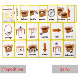 23pcs Positional Toddlers Flash Cards with Pictures Baby Learning Games Toys Education Flashcards for Kids Classroom Decorati...