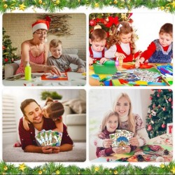 32 Pcs Winter Christmas Crafts Kits DIY Gingerbread Craft for Kids Make a Gingerbread House Stickers Gingerbread Man Stickers...