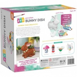 Paint Your Own Crafts for Kids: Porcelain Bunny Dish – DIY Craft Kit for Kids Ages 8 & Up - Includes 13 Paint Colors 2 Paint ...