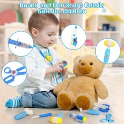 Doctor Kit for Kids Toddlers Boys Girls Toys 32Pcs Pretend Play Dentist Medical Kit with Stethoscope Hat Dress Up Costume Clo...