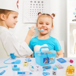 Doctor Kit for Kids Toddlers Boys Girls Toys 32Pcs Pretend Play Dentist Medical Kit with Stethoscope Hat Dress Up Costume Clo...