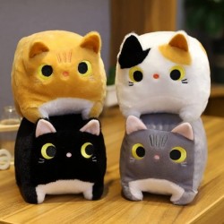 Stuffed Cat Plush Toy Kids Plush Pillow 8.2 inch Cute Square Cat Stuffed Animal Kawaii Pocket Boxy Cat Plush Doll Soft Throw ...