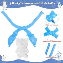 Snowball Maker Snow Toys for Kids 7 Pcs Winter Outdoor Christmas Snow Toys Snow Molds Toy Kit with Penguin Duck Snowmen Castl...