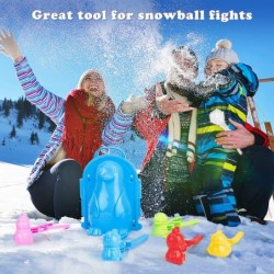 Snowball Maker Snow Toys for Kids 7 Pcs Winter Outdoor Christmas Snow Toys Snow Molds Toy Kit with Penguin Duck Snowmen Castl...