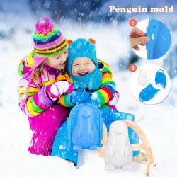 Snowball Maker Snow Toys for Kids 7 Pcs Winter Outdoor Christmas Snow Toys Snow Molds Toy Kit with Penguin Duck Snowmen Castl...