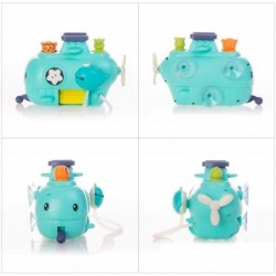 Bathtub Toys Whale Shape Submarine 8 Ways to Play Spin Water Spray Float.Suitable for 3 4 5 6 7 Year Children Baby Bath Toy S...