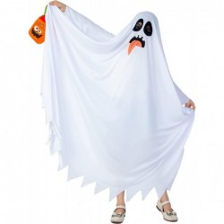 White Boo Ghost Robes Costume for Child Halloween Spooky Trick-or-Treating with Pumpkin Bag $29.81 Kids' Costumes