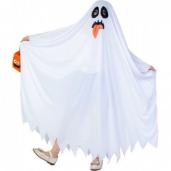 White Boo Ghost Robes Costume for Child Halloween Spooky Trick-or-Treating with Pumpkin Bag $29.81 Kids' Costumes