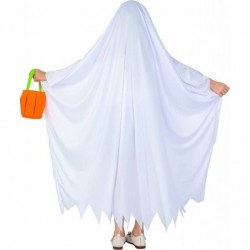 White Boo Ghost Robes Costume for Child Halloween Spooky Trick-or-Treating with Pumpkin Bag $29.81 Kids' Costumes