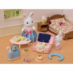 Snow Rabbit Mother's Weekend Travel Set Dollhouse Playset with Figure and Accessories $36.95 Doll Playsets