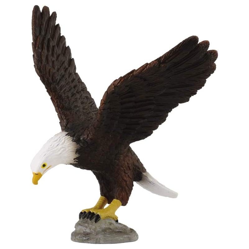 Wildlife American Bald Eagle Toy Figure - Authentic Hand Painted Model 4.1"L x 3.5"H $23.99 Kids' Play Animal Figures