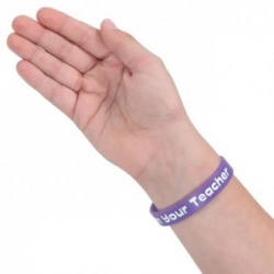 Happy Birthday from Your Teacher Silicone Bracelets - Set of 24 $38.21 Kids' Dress-Up Accessories