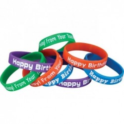 Happy Birthday from Your Teacher Silicone Bracelets - Set of 24 $38.21 Kids' Dress-Up Accessories