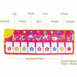 Music Toys Kids Musical Mat Music Keyboard Piano Mat Dance Floor Mat Carpet Baby Touch Playmat Animal Blanket Early Education...