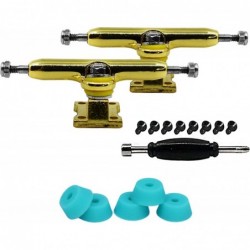 Prodigy Fingerboard Trucks with Upgraded Lock Nuts Gold Colorway - 32mm Wide - Professional Shape Appearance & Components - I...