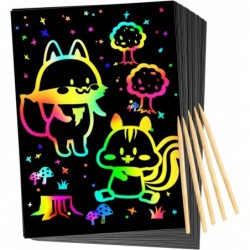 Scratch Rainbow Art for Kids: Magic Scratch off Paper Children Art Crafts Set Kit Supplies Toys Black Scratch Sheets Notes Ca...