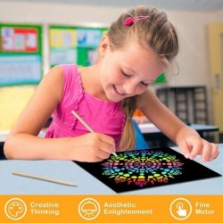 Scratch Rainbow Art for Kids: Magic Scratch off Paper Children Art Crafts Set Kit Supplies Toys Black Scratch Sheets Notes Ca...