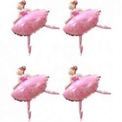 4pcs Ballet Dancing Girl Foil Balloon Aluminum Foil Mylar Helium Party Balloon for Baby Shower Christening Decor - Pink $23.0...