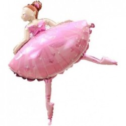 4pcs Ballet Dancing Girl Foil Balloon Aluminum Foil Mylar Helium Party Balloon for Baby Shower Christening Decor - Pink $23.0...