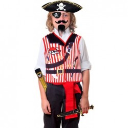 Kids Pirate Accessories With Captain Hat Vest Pirate Prop 8 Pcs for Halloween Pirate Pretend Play Dress Up Costume $42.34 Kid...