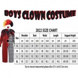 Clown Costume for Kids with Wig Halloween Scary Dress Up for Boys and Girls $45.56 Kids' Costumes