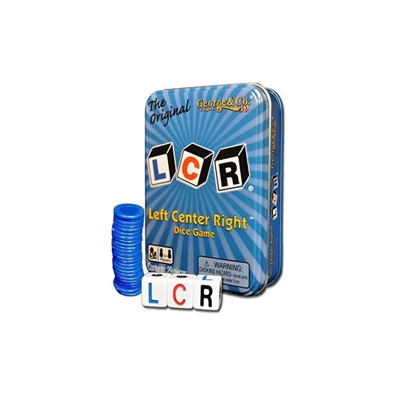 Left Center Right Blue TIN $15.54 Dice Games