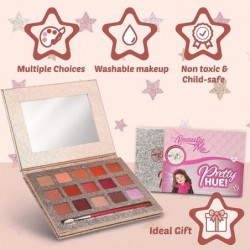 Kids Washable Makeup Kit for Girls - My First Makeup Set Eyeshadow Palette Cosmetic Kit with Mirror - Non Toxic Pretend Play ...