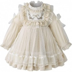 Girls Lolita Gothic Gauze Layered Dresses Kids Retro Ruffles Long Sleeves Princess Lace Costume $64.85 Kids' Costumes