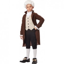 Boys Benjamin Franklin Costume Large (10-12) & Child Benjamin Franklin Wig Standard $79.99 Kids' Costumes