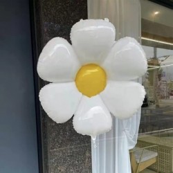 Daisy Balloons White Daisy Flower Balloon Daisy Themed Party Birthday Wedding Decoration Supplies 30inch 5PCS Yellow white $1...