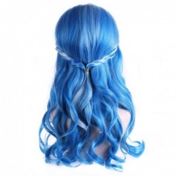 Kids Blue Wig Long Wavy Child Wig Light Blue Wig for Kids Heat Resistant Synthetic Hair Cosplay Costume Girls Wig (New Blue) ...