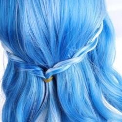 Kids Blue Wig Long Wavy Child Wig Light Blue Wig for Kids Heat Resistant Synthetic Hair Cosplay Costume Girls Wig (New Blue) ...