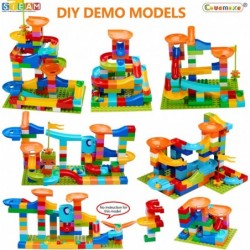 Marble Run Building Blocks Classic Big Blocks STEM Toy Bricks Set Kids Race Track Compatible with All Major Brands 110 PCS Va...