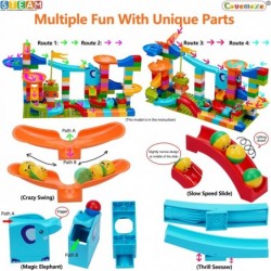 Marble Run Building Blocks Classic Big Blocks STEM Toy Bricks Set Kids Race Track Compatible with All Major Brands 110 PCS Va...